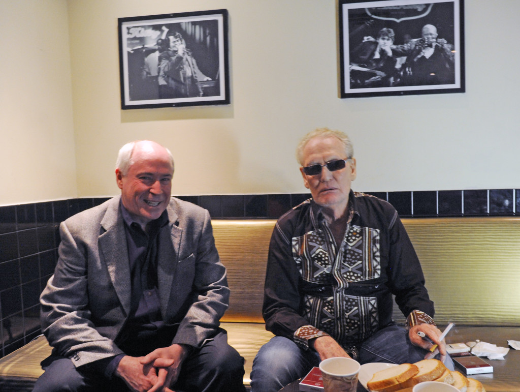 Frank Page backstage with Ginger Baker